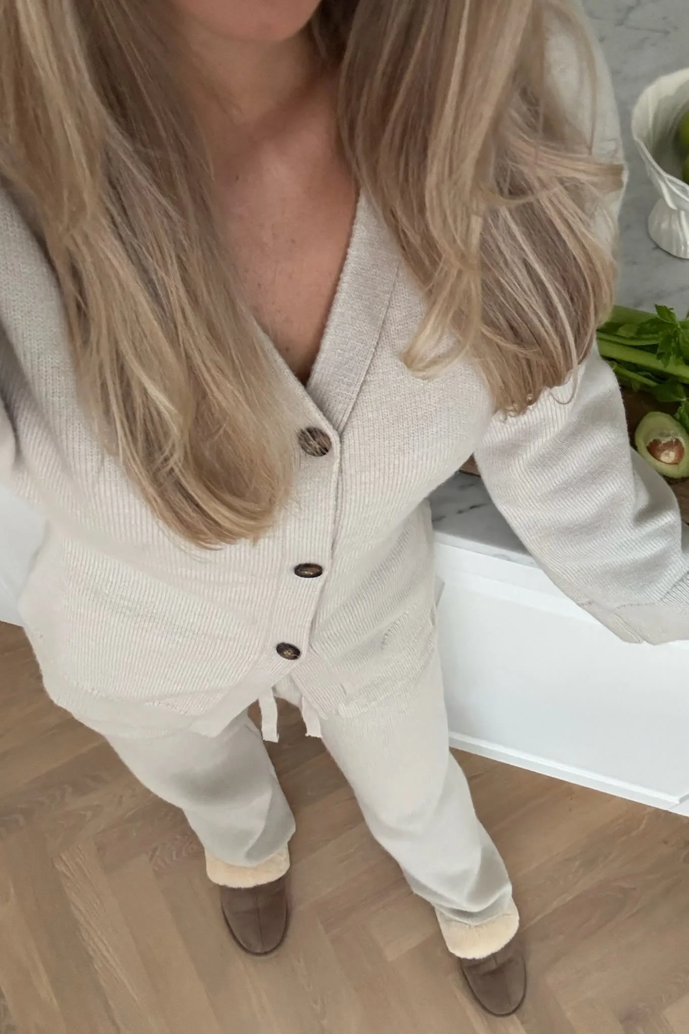 KarmaIC Cardigan - Råhvid