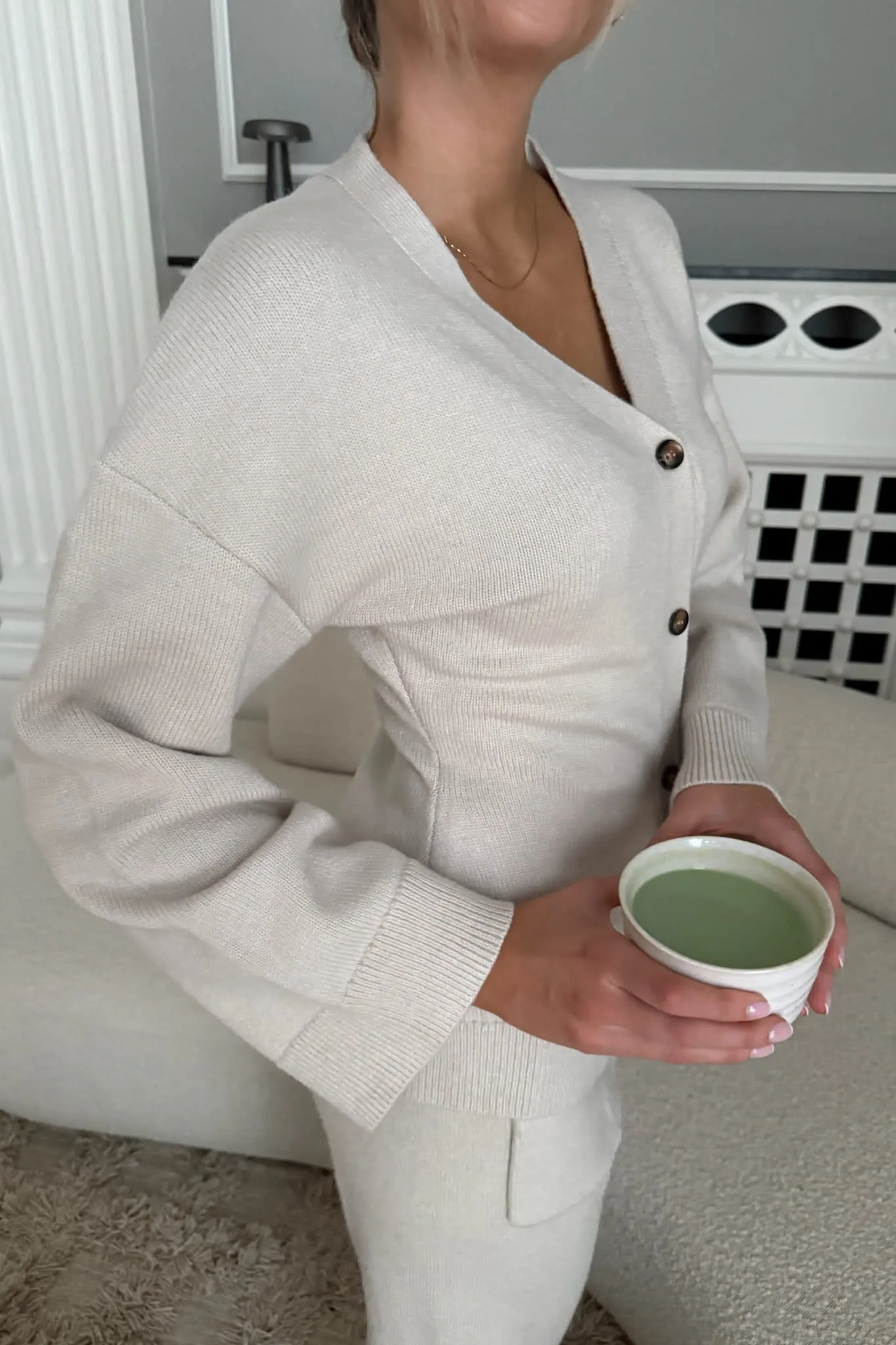 KarmaIC Cardigan - Råhvid