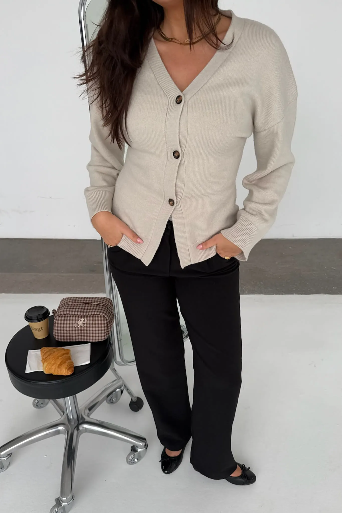 KarmaIC Cardigan - Råhvid