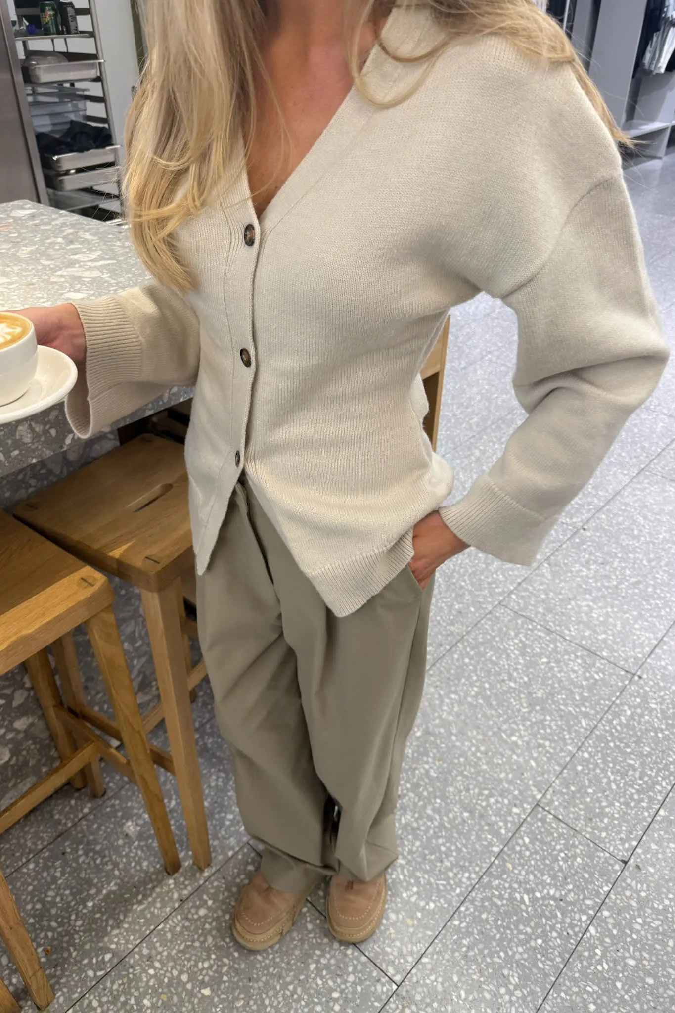 KarmaIC Cardigan - Råhvid
