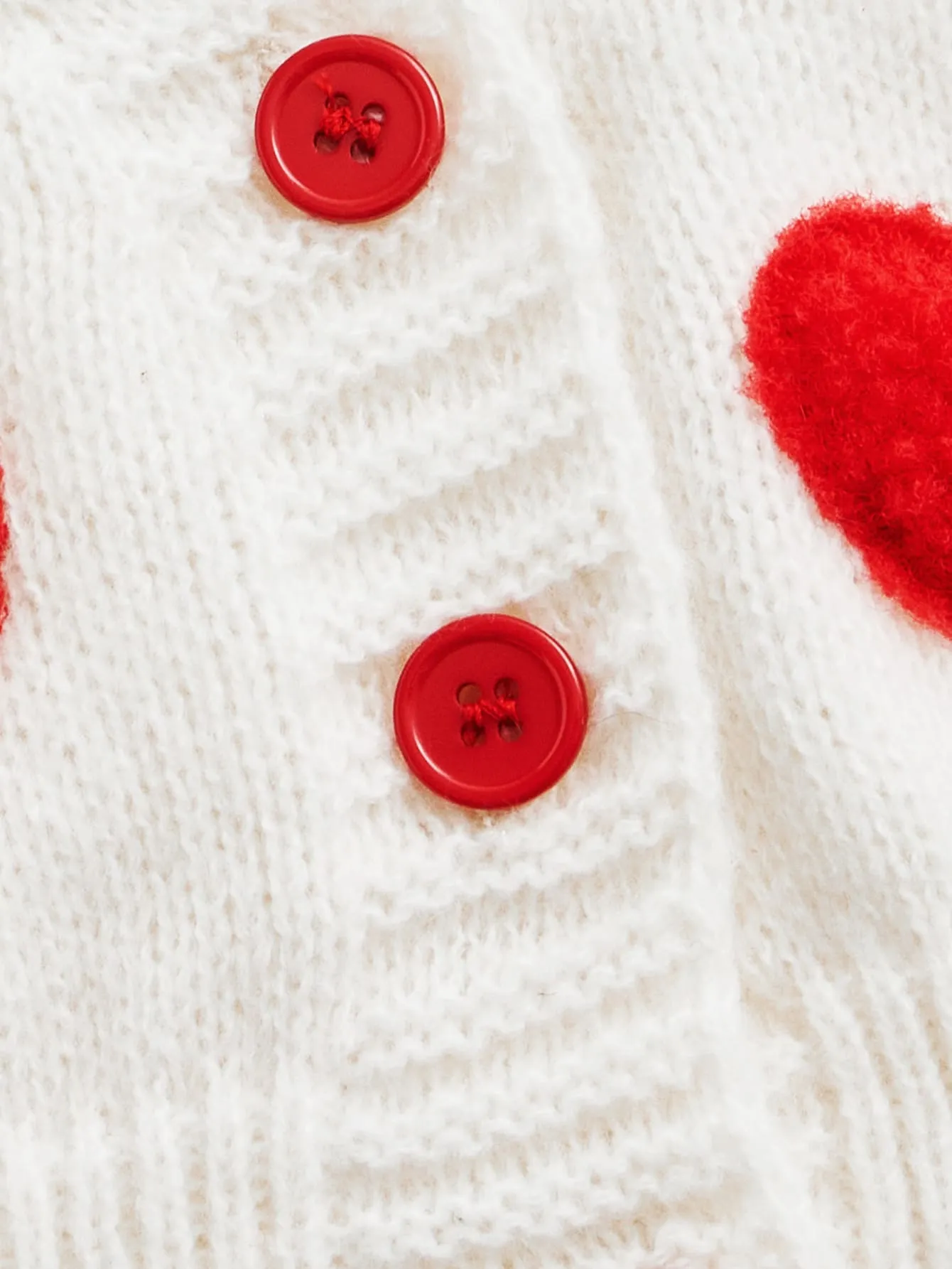 Kawaii Heart Pattern Crop Cardigan