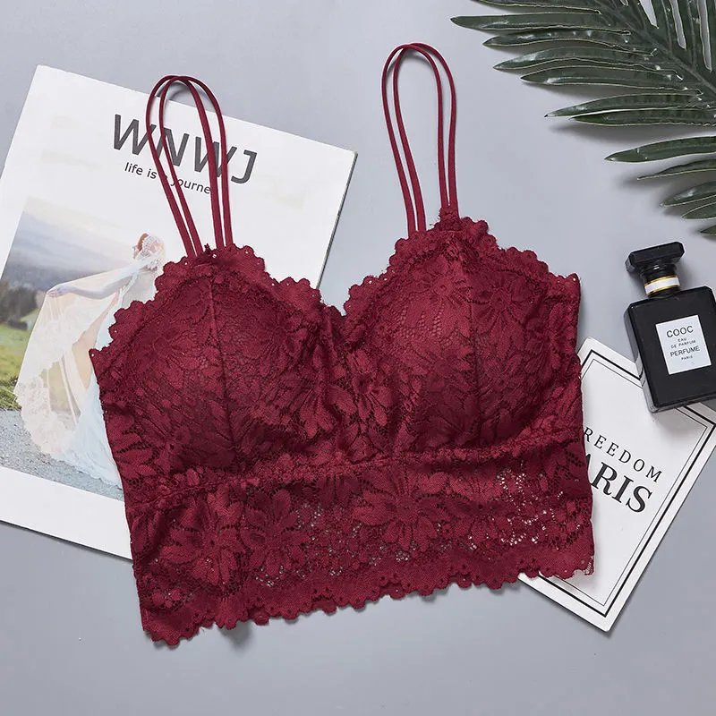 Lace Bra Beauty Back Women Sexy Wrapped Chest Top Vest Student Girl Bras