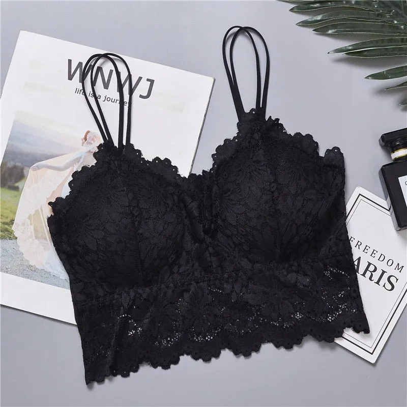 Lace Bra Beauty Back Women Sexy Wrapped Chest Top Vest Student Girl Bras