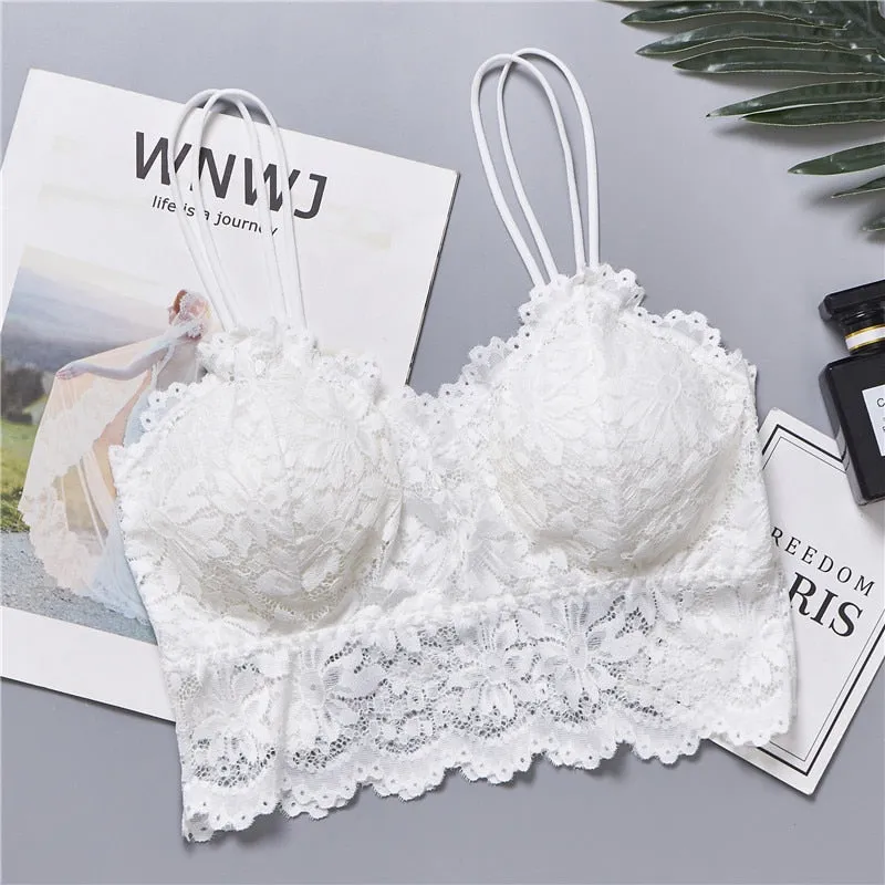 Lace Bra Beauty Back Women Sexy Wrapped Chest Top Vest Student Girl Bras