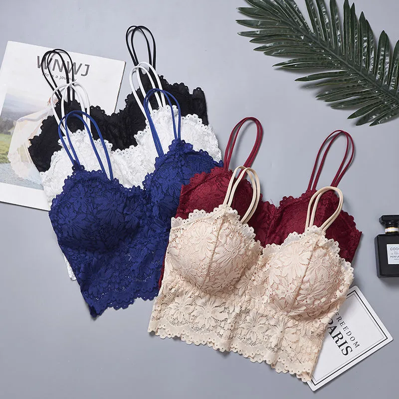 Lace Bra Beauty Back Women Sexy Wrapped Chest Top Vest Student Girl Bras