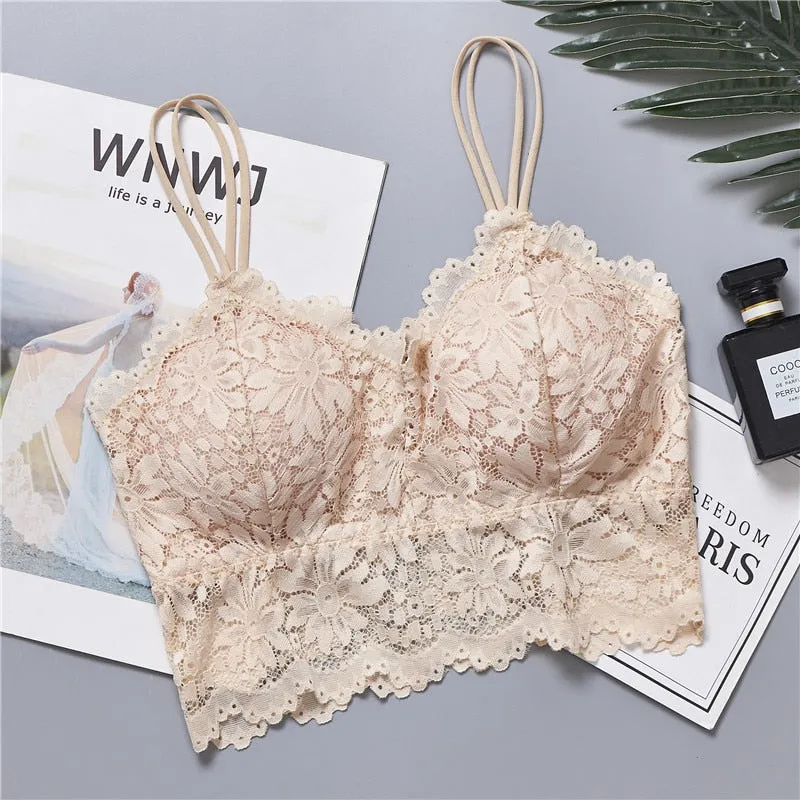 Lace Bra Beauty Back Women Sexy Wrapped Chest Top Vest Student Girl Bras