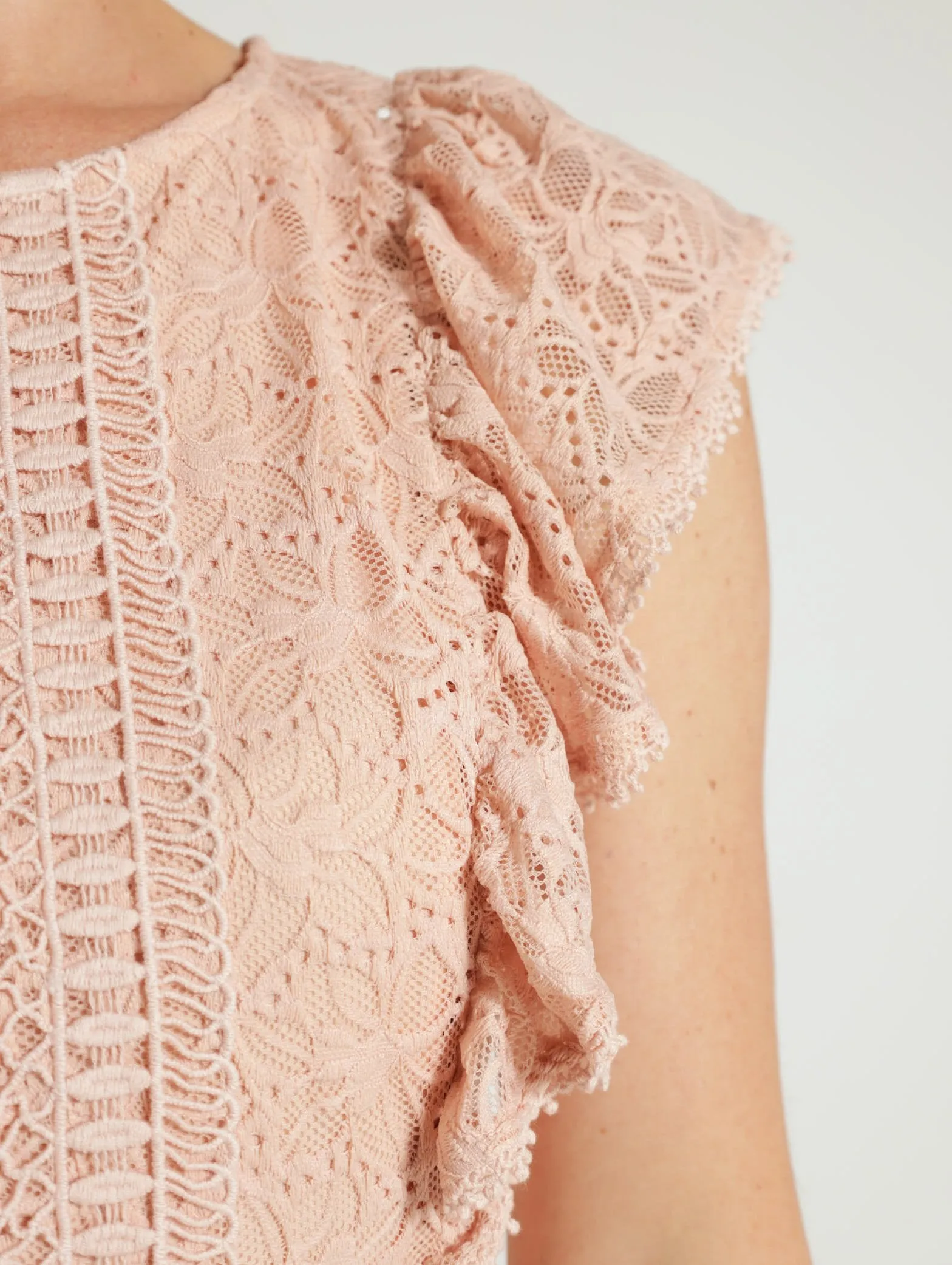Lace Tea Dress - Pink