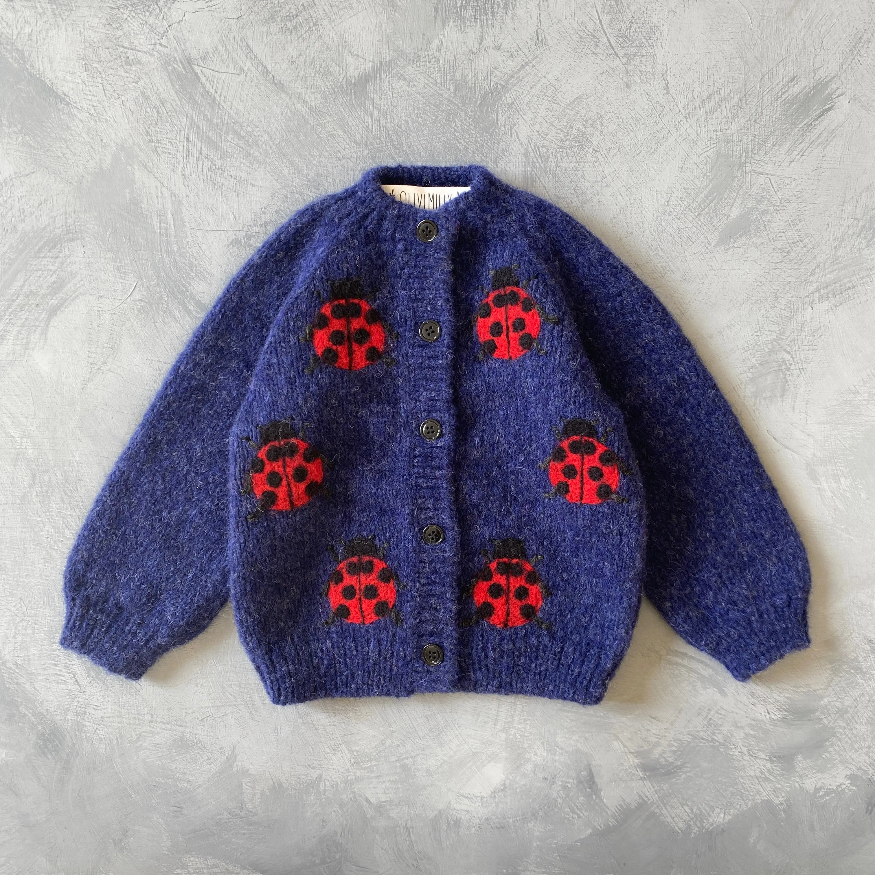 Ladybug cardigan | Dark blue