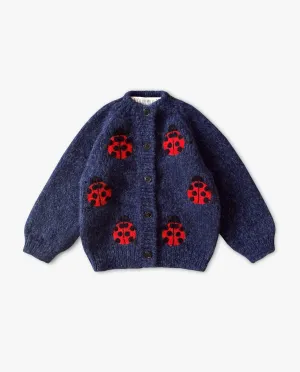 Ladybug cardigan | Dark blue