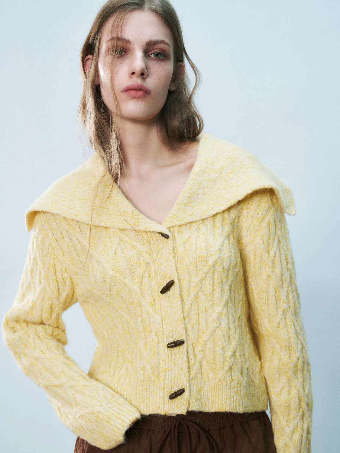 Lapel Knitted Cardigans