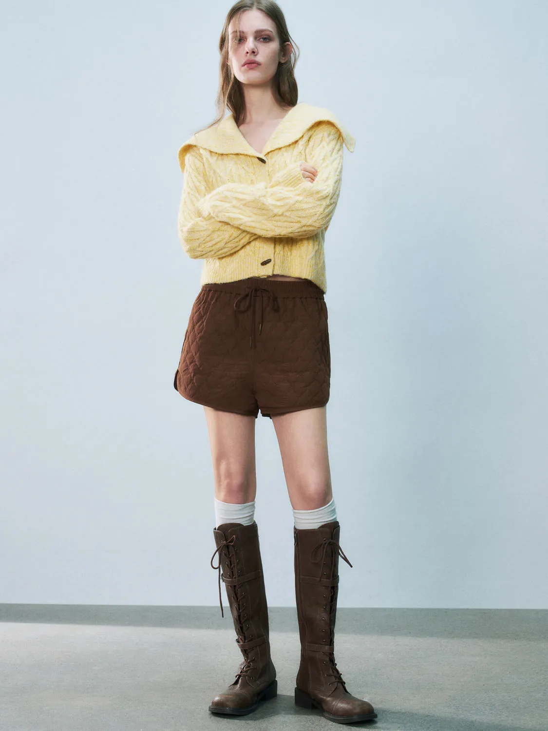 Lapel Knitted Cardigans