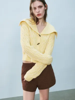 Lapel Knitted Cardigans