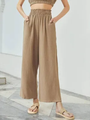 Lemon Tart Womens Frill Waist Cotton Pants LTWP6