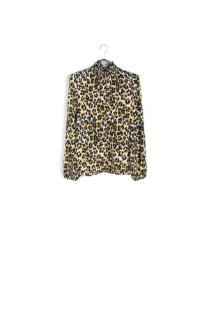 Leopard-print loose-fit top