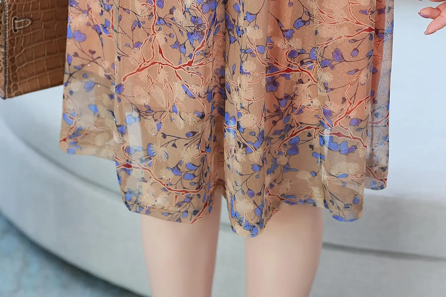 Lightweight Floral Print Tea Tea Dress for Women