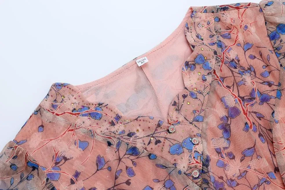 Lightweight Floral Print Tea Tea Dress for Women