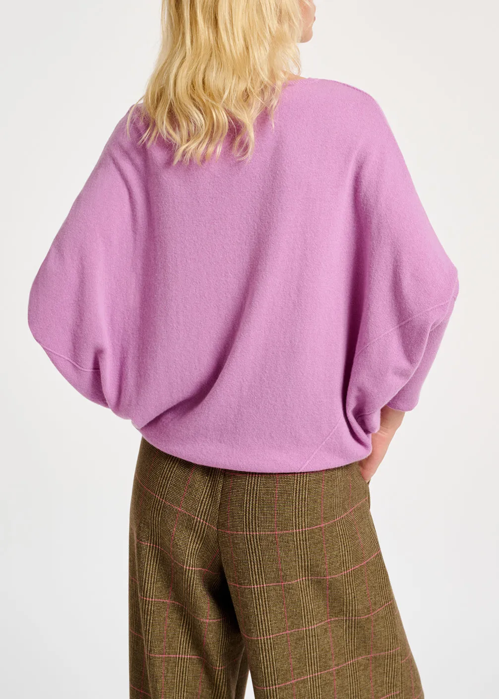 Lilac fine-knit sweater