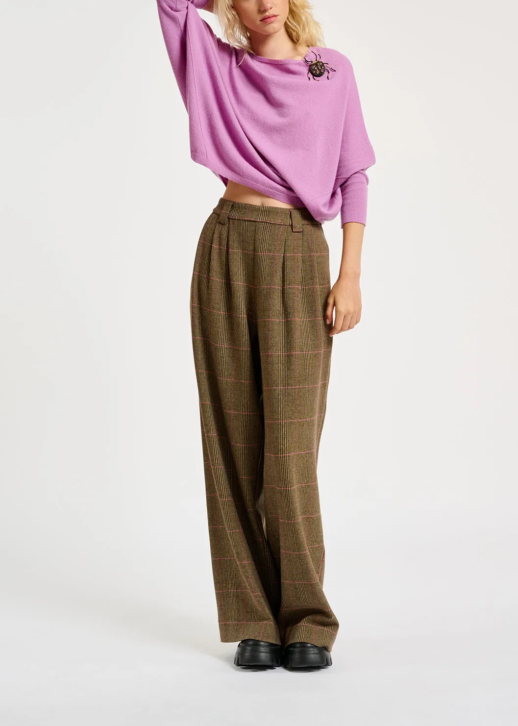 Lilac fine-knit sweater