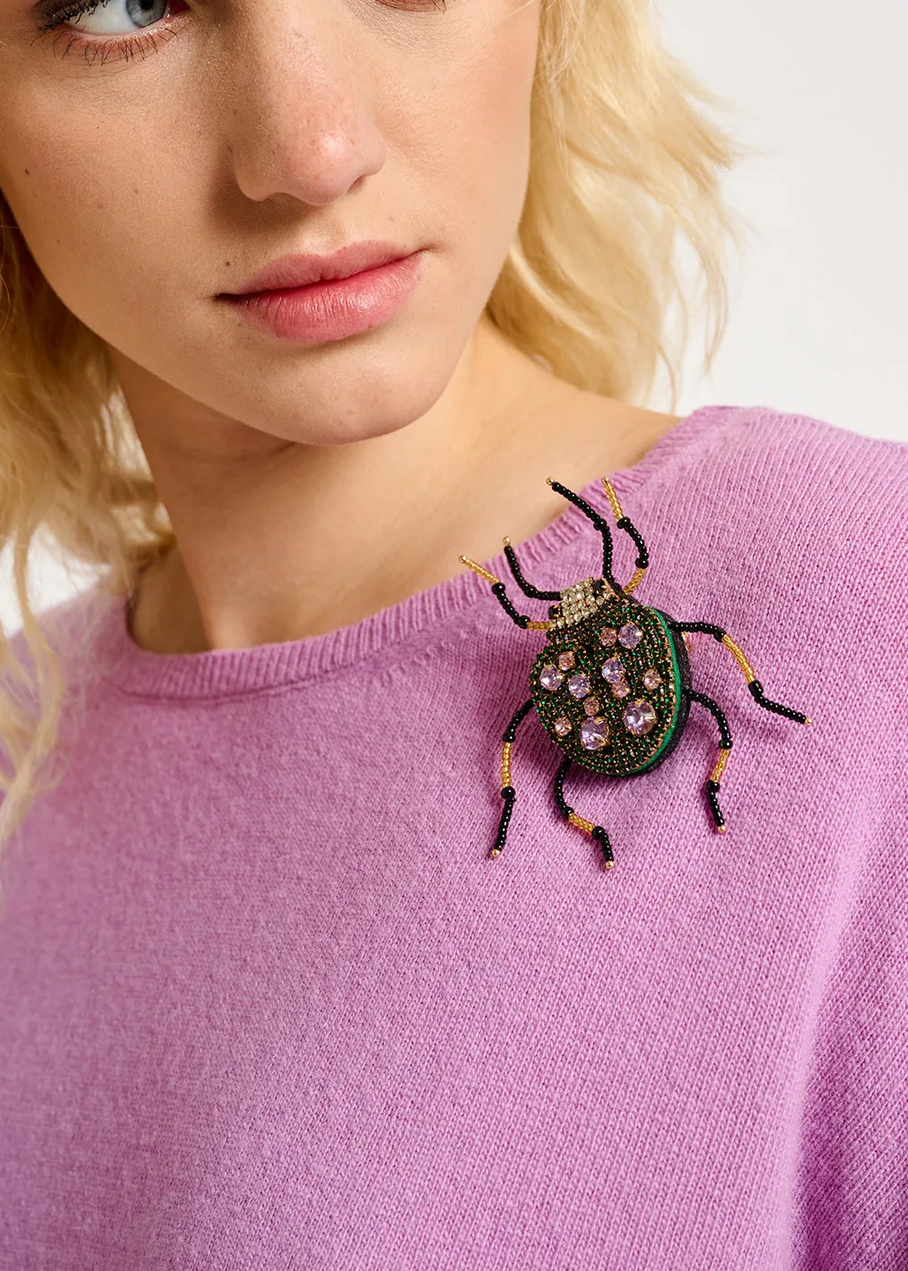 Lilac fine-knit sweater