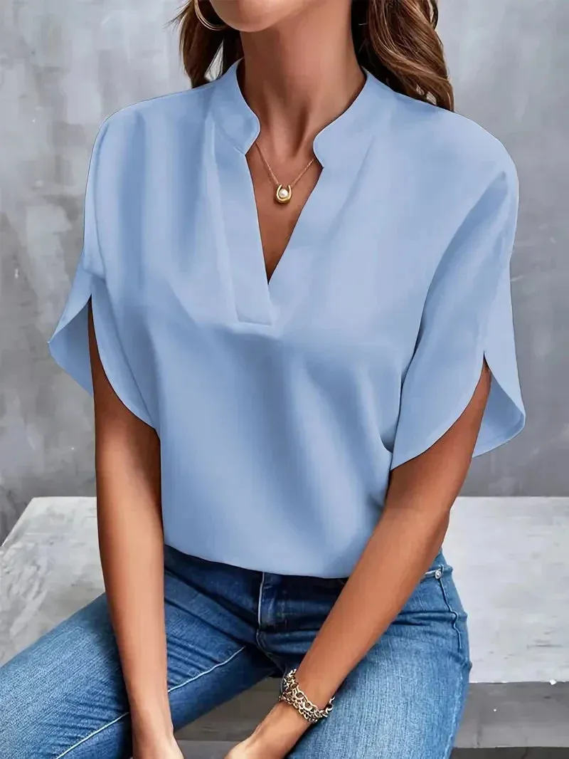 Lis - Femmes de luxe Elegant blouse in silk chiffon