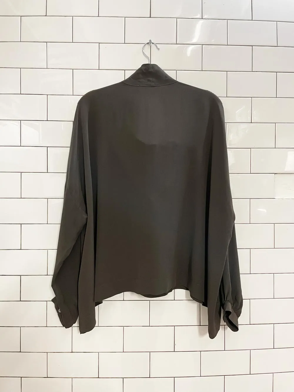 liviana conti tie neck boxy silk blouse