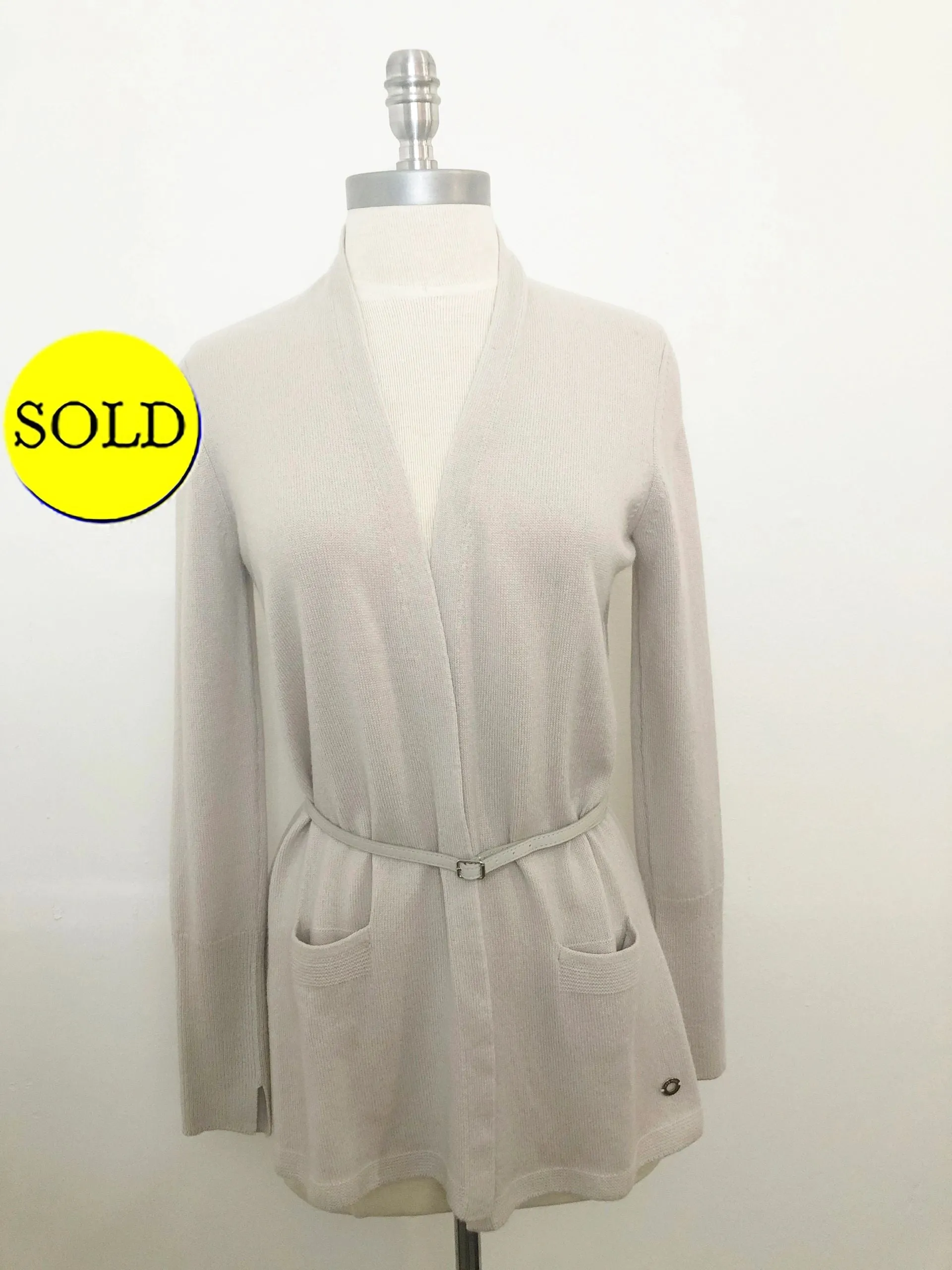 Loro Piana Cashmere Cardigan W/Belt Size 40 It (S/4 Us)