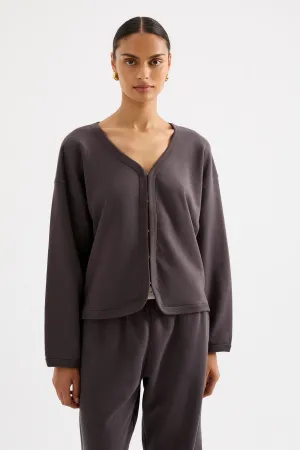 LOUNGE FLEECE CARDIGAN