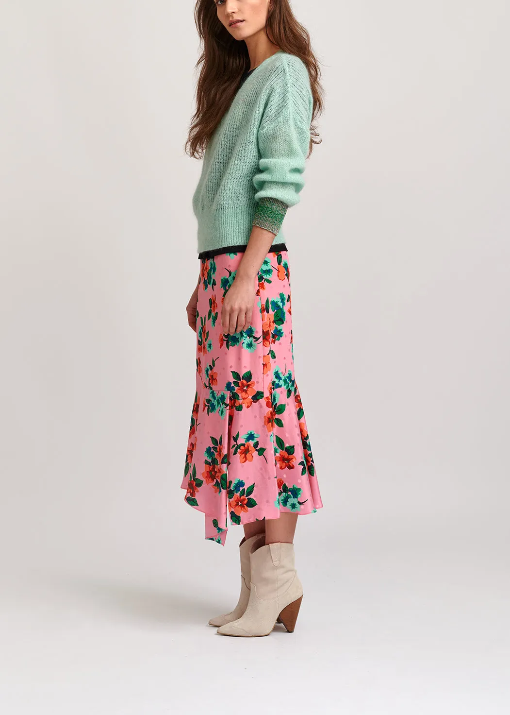Lurex cuff v sweater