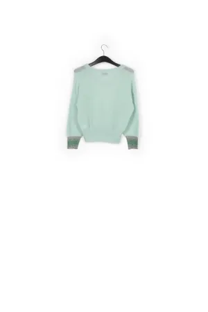 Lurex cuff v sweater