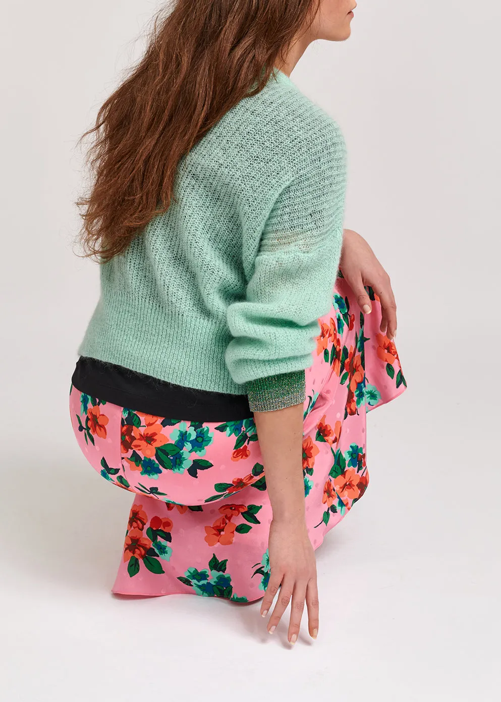 Lurex cuff v sweater