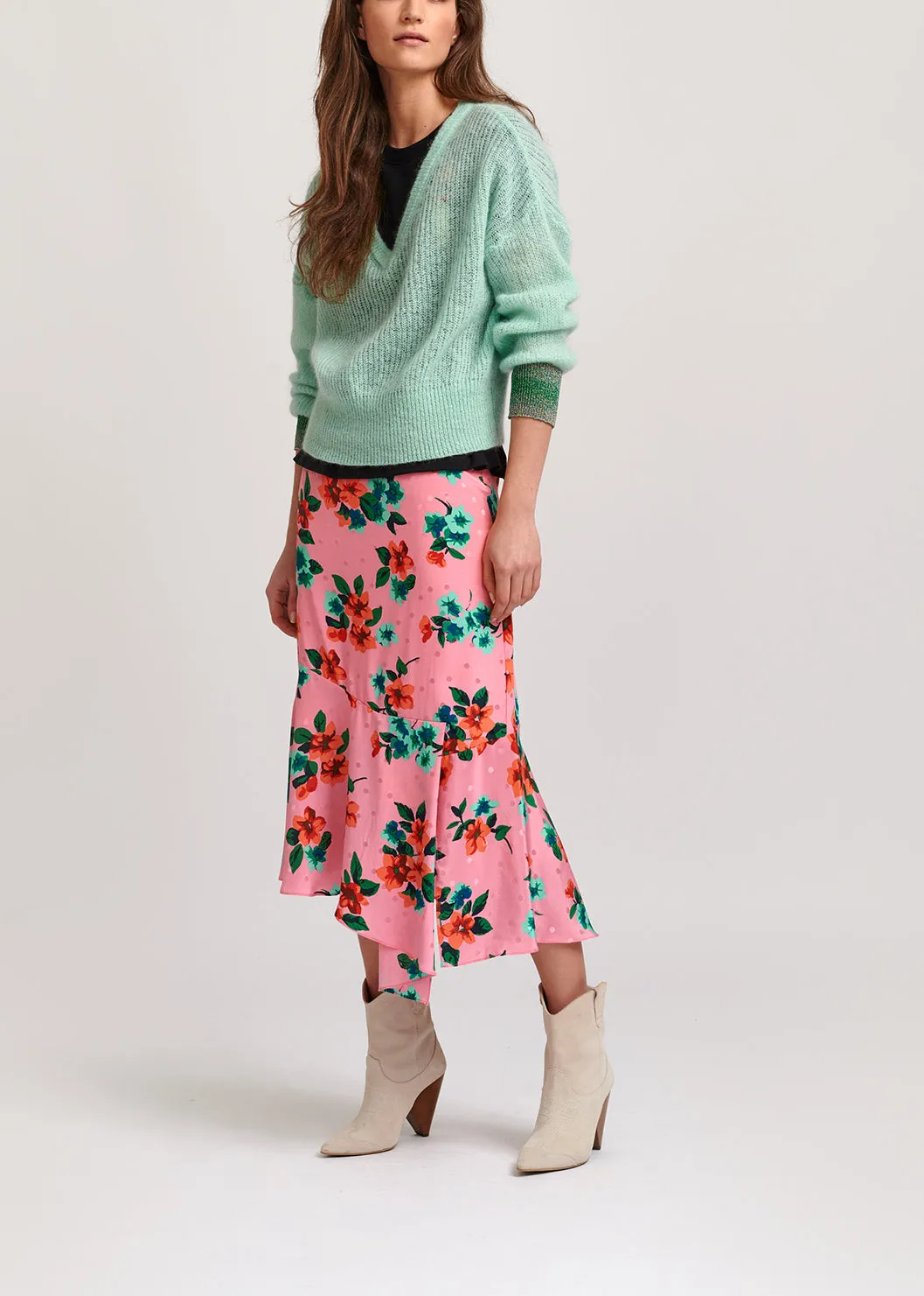 Lurex cuff v sweater