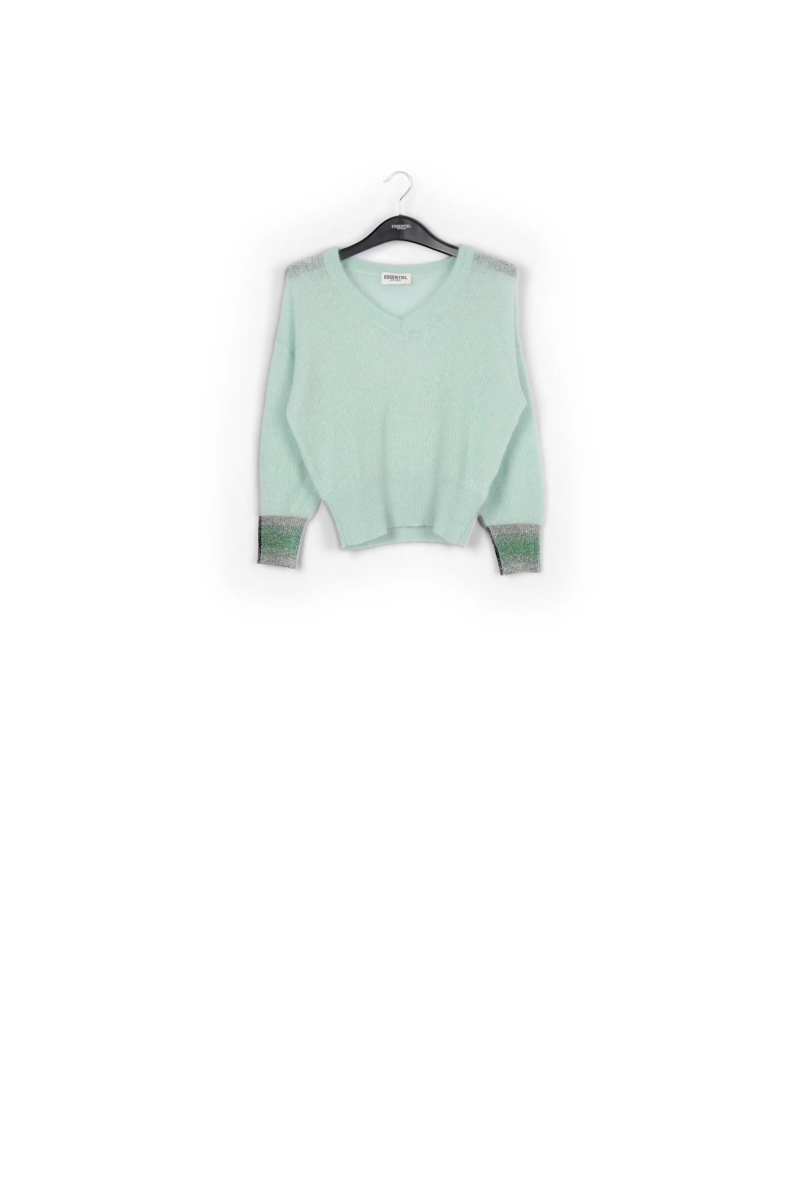 Lurex cuff v sweater