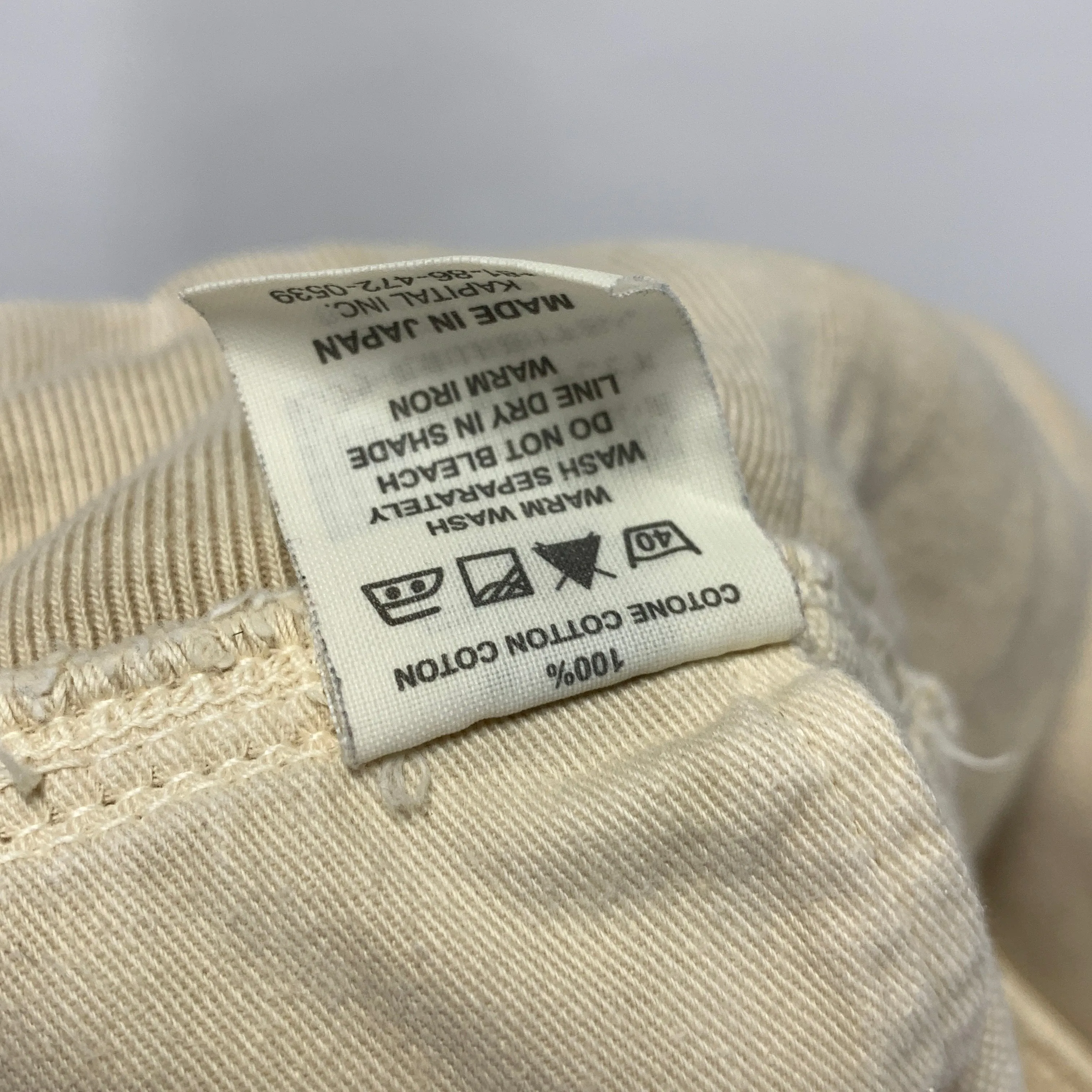 [M] Kapital Cotton Canvas Saurel Nouvelle Pants Beige