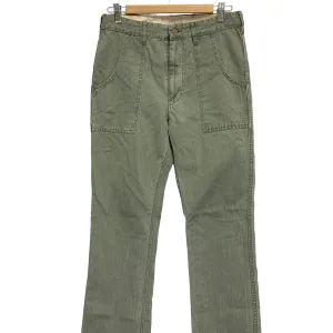 [M] Visvim 13AW Scout Pants Herringbone Cotton Olive