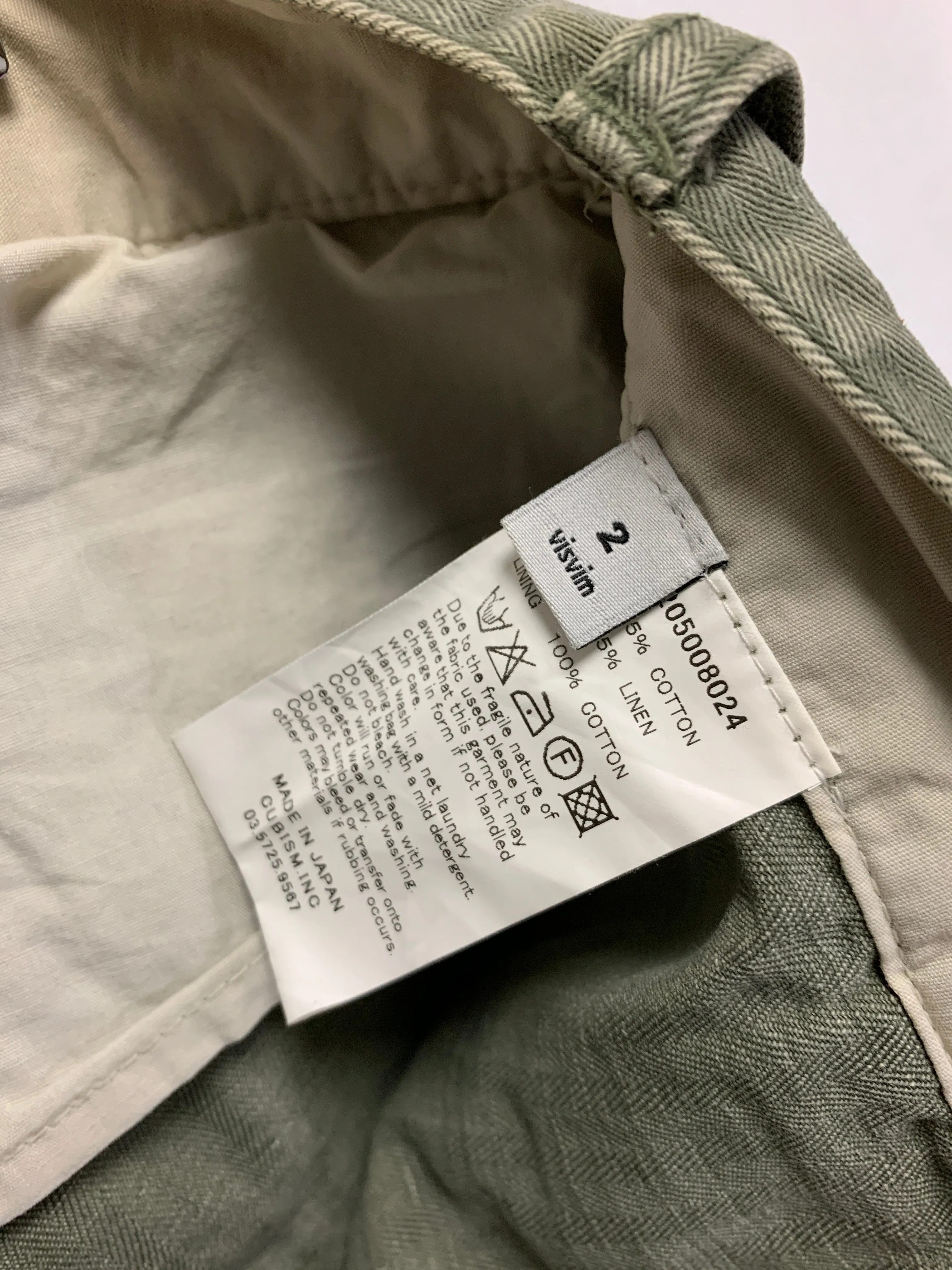 [M] Visvim 13AW Scout Pants Herringbone Cotton Olive