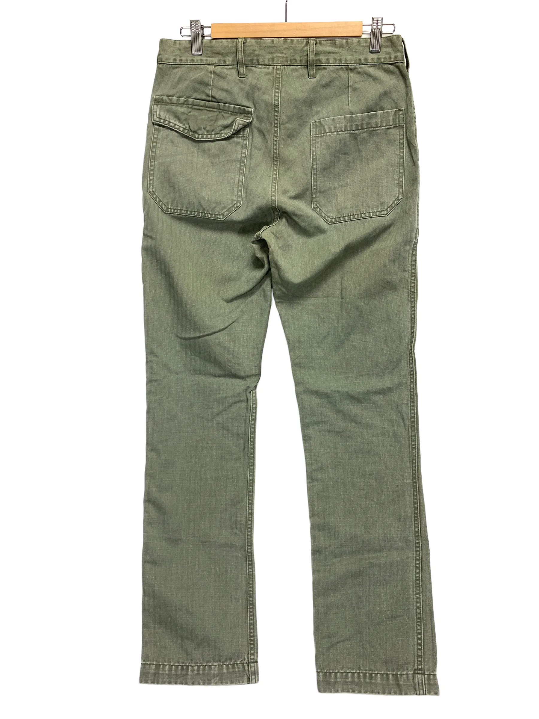 [M] Visvim 13AW Scout Pants Herringbone Cotton Olive