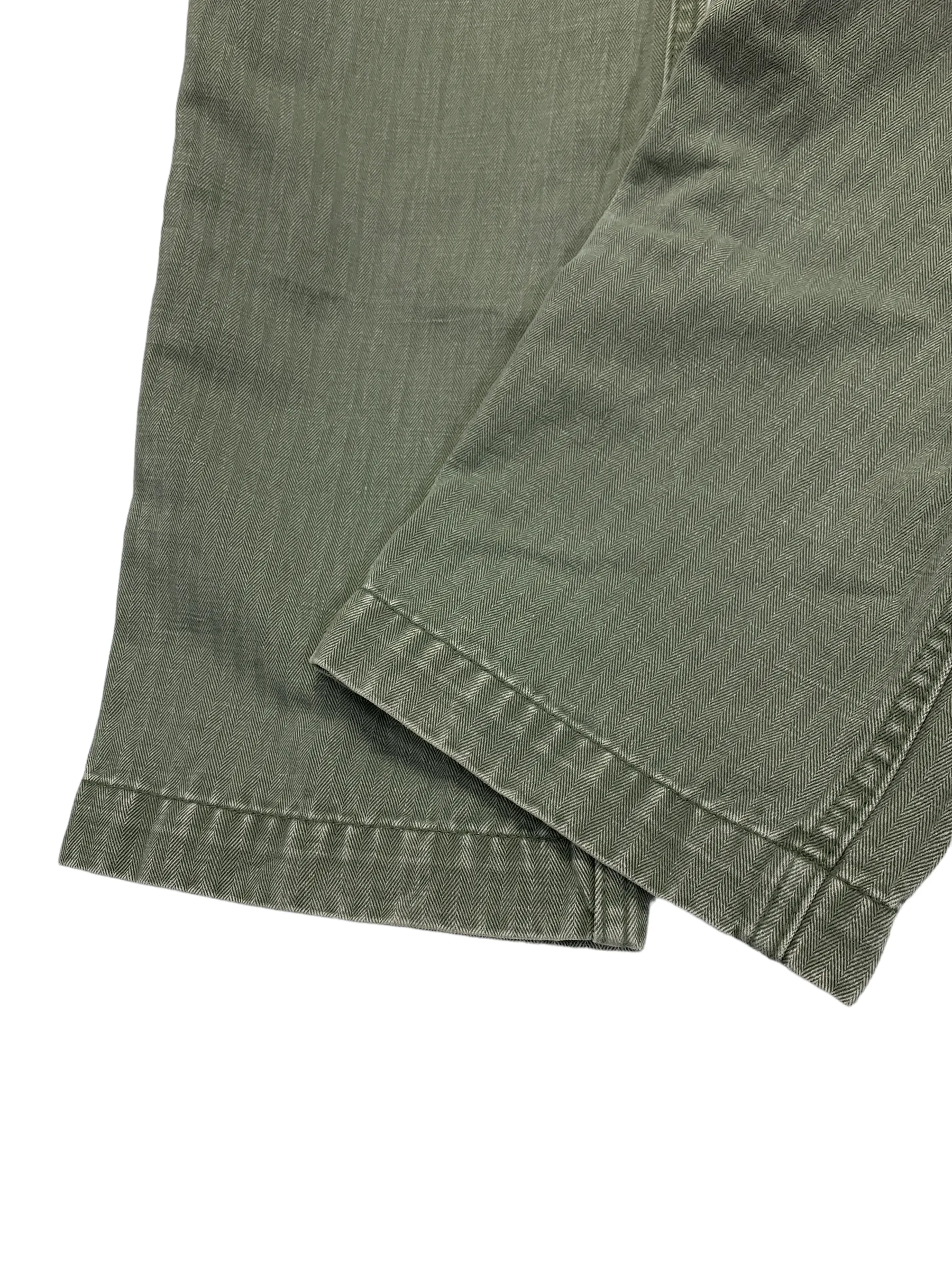[M] Visvim 13AW Scout Pants Herringbone Cotton Olive