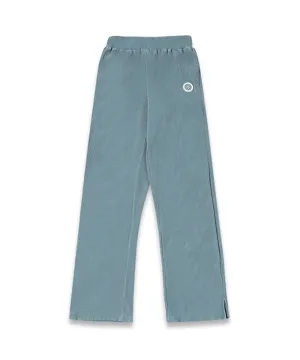 MACKY Golf: Pleate Slit Long Pants - Skyblue