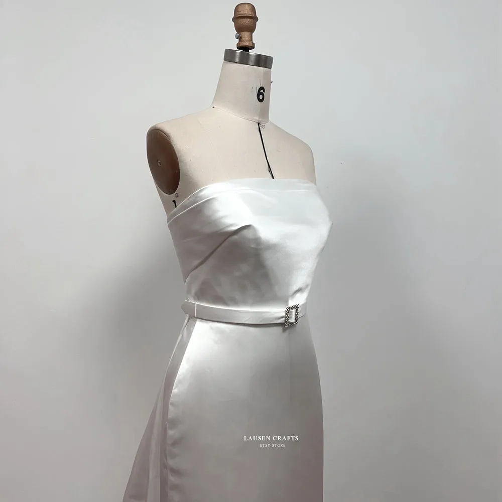 Marilyn Monroe White Strapless Satin 1950s Dress Call Me Madam Premiere