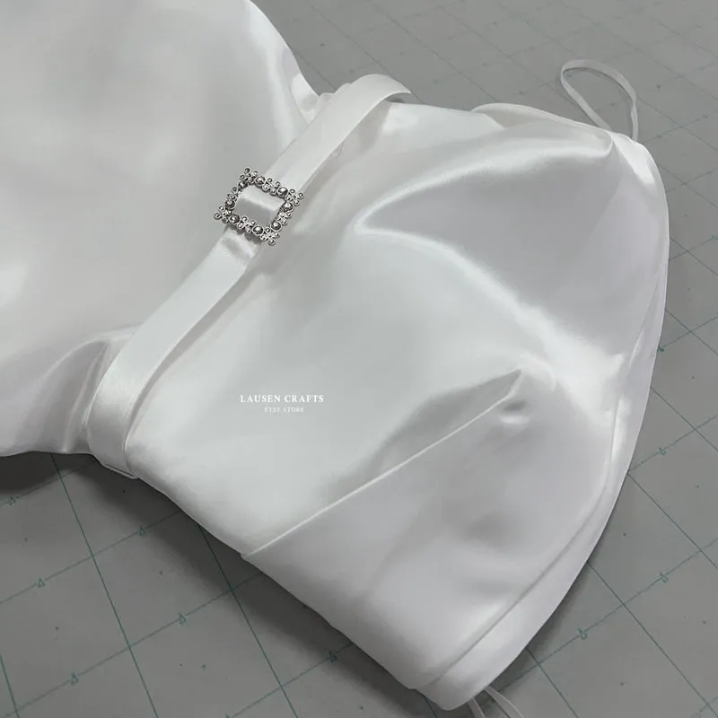 Marilyn Monroe White Strapless Satin 1950s Dress Call Me Madam Premiere
