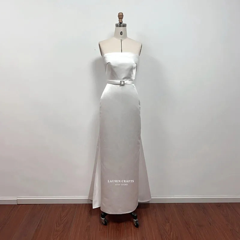 Marilyn Monroe White Strapless Satin 1950s Dress Call Me Madam Premiere