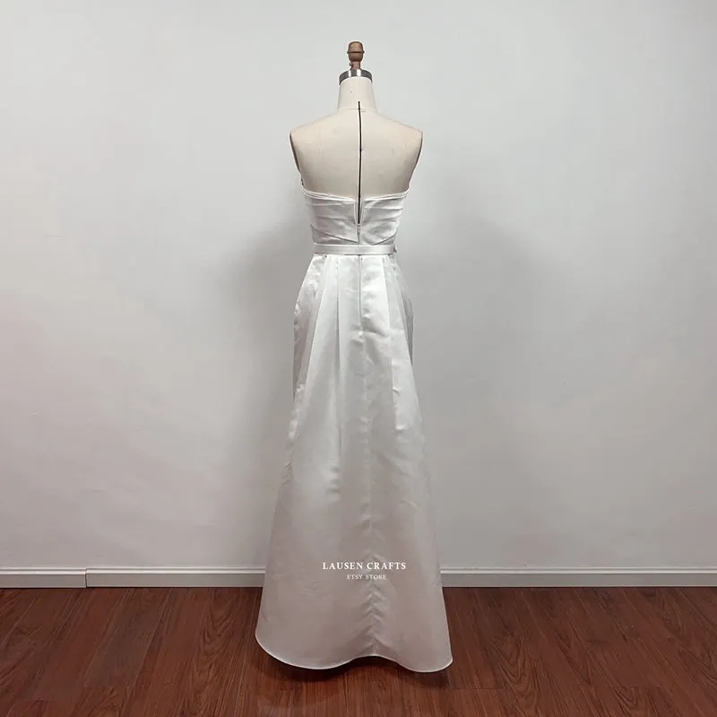 Marilyn Monroe White Strapless Satin 1950s Dress Call Me Madam Premiere