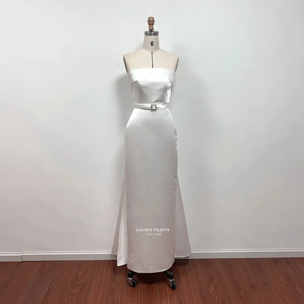 Marilyn Monroe White Strapless Satin 1950s Dress Call Me Madam Premiere