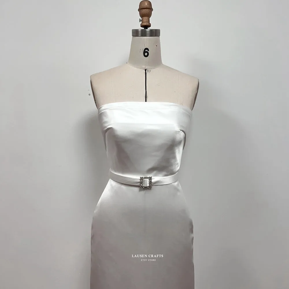 Marilyn Monroe White Strapless Satin 1950s Dress Call Me Madam Premiere
