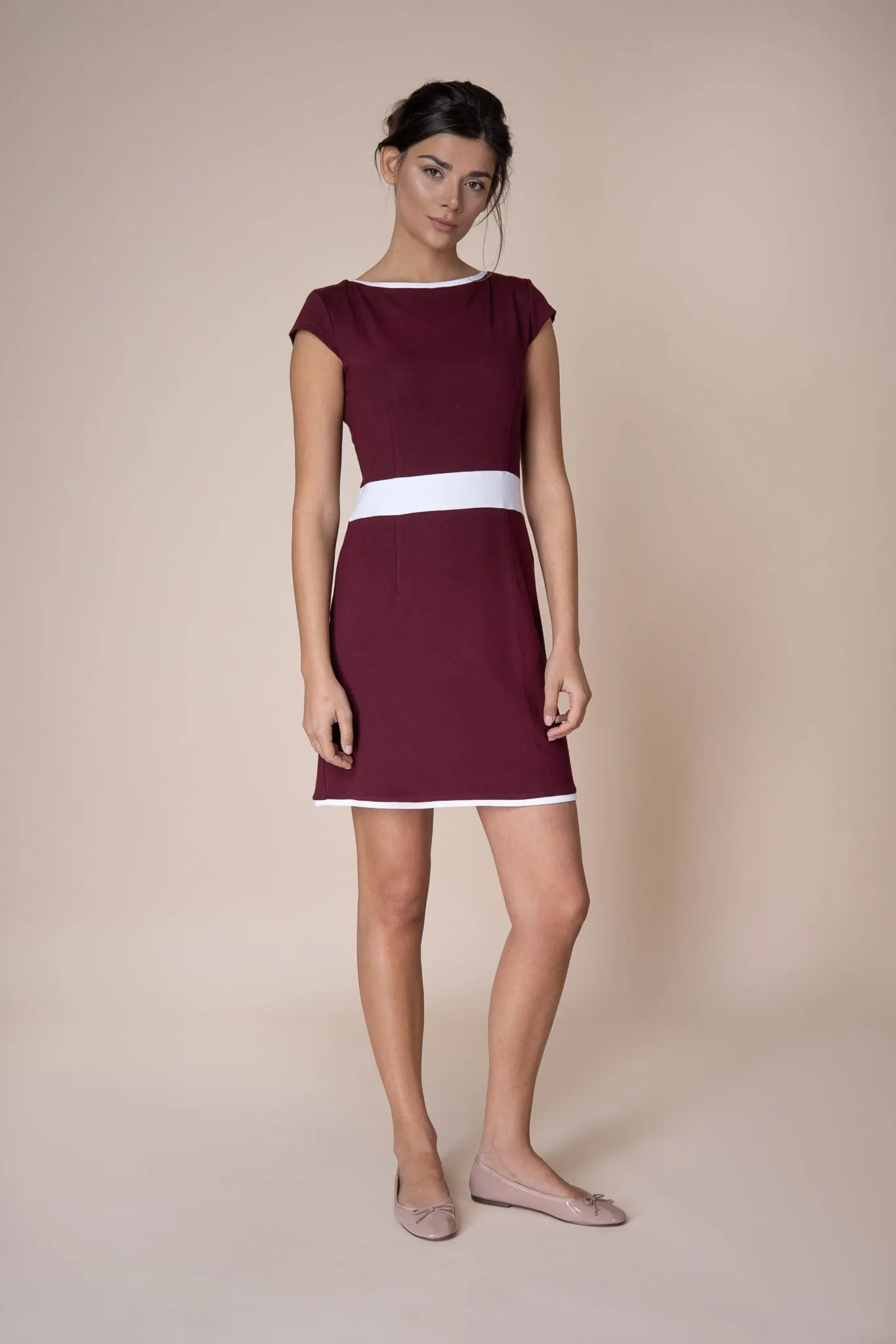 Marissa Boat Neck Shift Dress