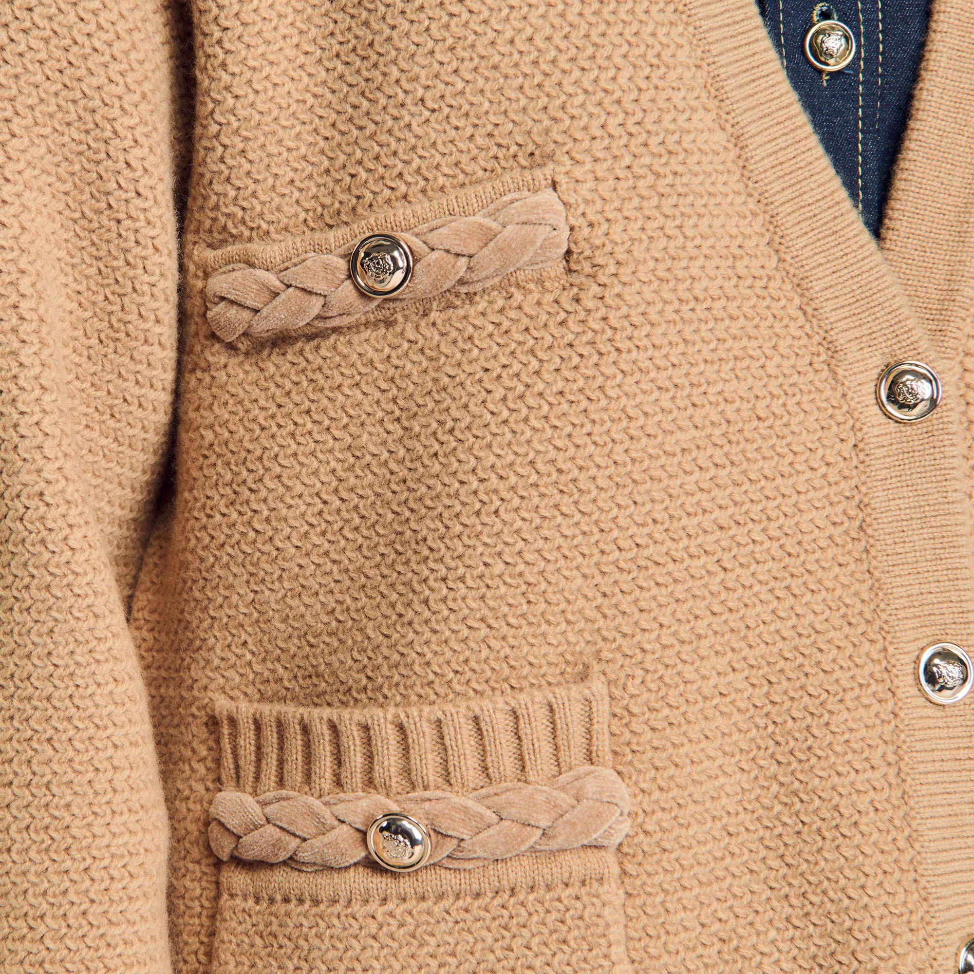Martie Long Wool Cardigan Camel