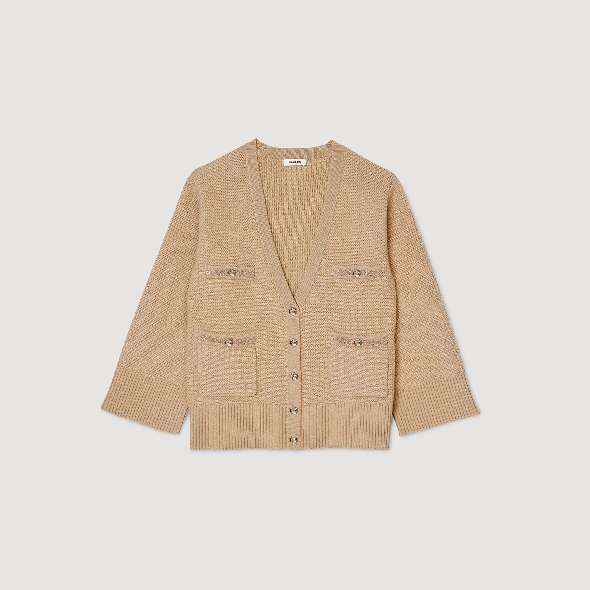 Martie Long Wool Cardigan Camel