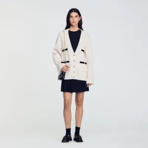 Martie Long Wool Cardigan Ecru