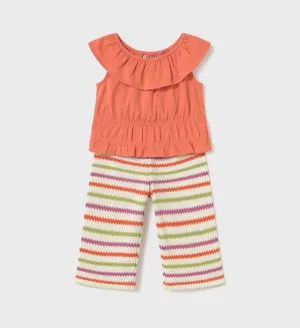 Mayoral Girl Ohana Crochet Pant Set