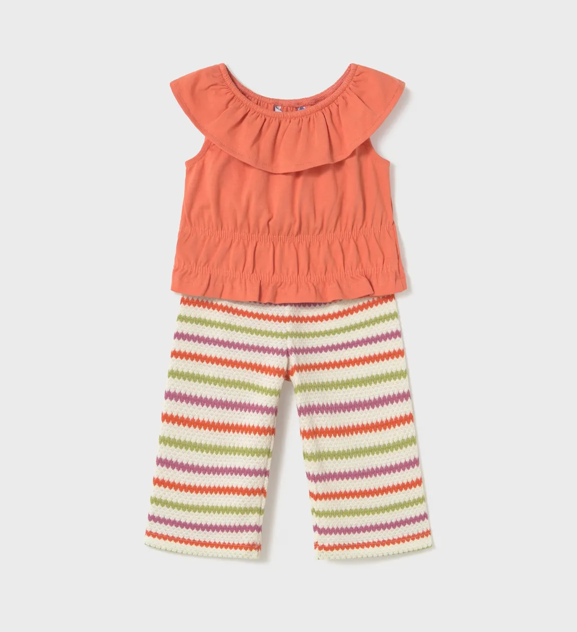 Mayoral Girl Ohana Crochet Pant Set